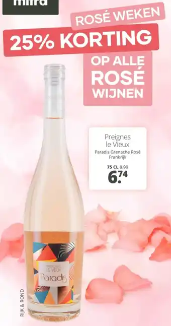 Mitra Op Alle Rose aanbieding