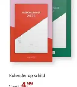 Bruna Kalender op schild aanbieding