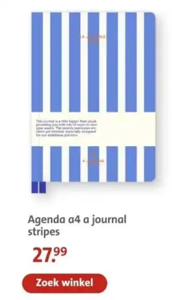 Bruna Agenda a4 a journal stripes aanbieding