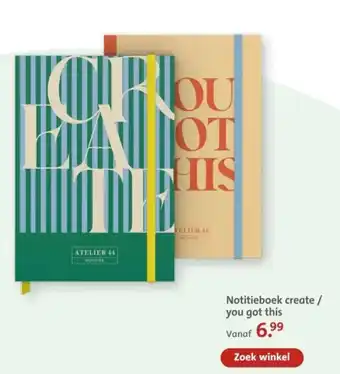 Bruna Notitieboek create/ you got this aanbieding