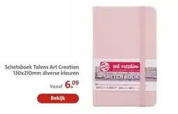 Bruna Schetsboek Talens Art Creation 130x210mm diverse kleuren aanbieding