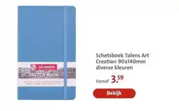 Bruna Schetsboek Talens Art Creation 90x140mm diverse kleuren aanbieding