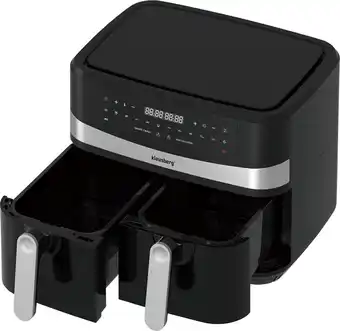 Bol.com Klausberg 7573 - Dubbele Airfryer XXL - Heteluchtfriteuse - touchscreen - 9Liter - 1750W aanbieding