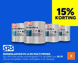 BOUWMAAT Binnenlakken pu-a en multi primer aanbieding