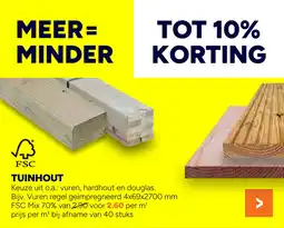 BOUWMAAT Tuinhout aanbieding