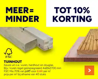 BOUWMAAT Tuinhout aanbieding