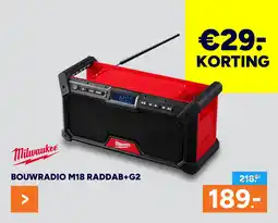 BOUWMAAT Bouwradio M18 Raddab+G2 aanbieding