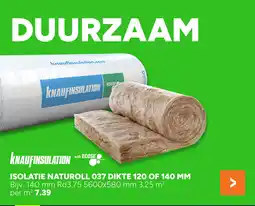 BOUWMAAT Isolatie naturoll 037 aanbieding