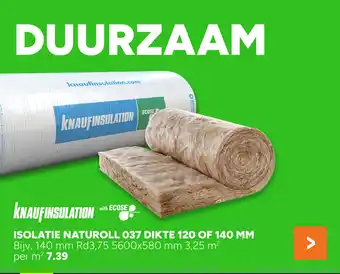 BOUWMAAT Isolatie naturoll 037 aanbieding
