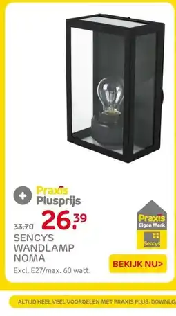 Praxis SENCYS WANDLAMP ΝΟΜΑ aanbieding