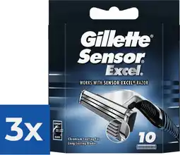 Bol.com Gillette Sensor Excel - 10 stuks - Scheermesjes - Voordeelverpakking 3 stuks aanbieding