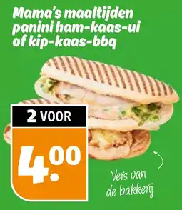 Poiesz Mama's maaltijden panini ham kaas ui of kip kaas bbq aanbieding