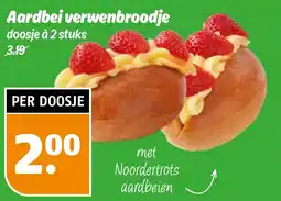 Poiesz Aardbei verwenbroodje aanbieding