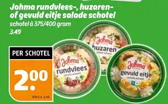 Poiesz Johma rundvlees-, huzaren- of gevuld eitje salade aanbieding