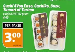 Poiesz Sushi 4You Enso, Sachiko, Suzu, Tamari of Torima aanbieding