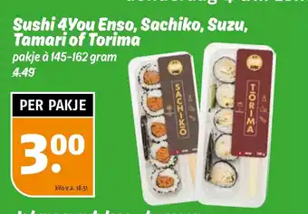 Poiesz Sushi 4You Enso, Sachiko, Suzu, Tamari of Torima aanbieding