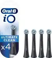 Bol.com Oral-B iO Ultimate Clean - Opzetborstels - Zwart - 4 Stuks - Elektrische Tandenborstel Compatibel aanbieding