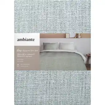 Albert Heijn Ambiante Dekbedovertrek Bax grey green 140x240cm aanbieding