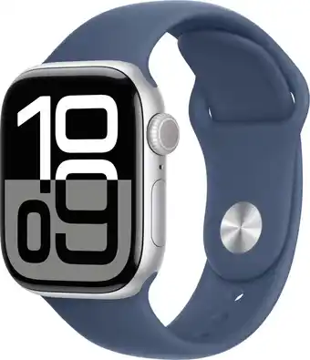 Coolblue Apple Watch Series 10 42mm Zilver Sportband S/M aanbieding