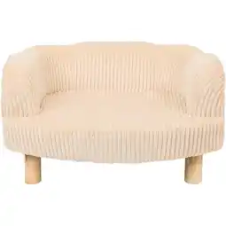Action Teddy rib huisdierenfauteuil - taupe aanbieding