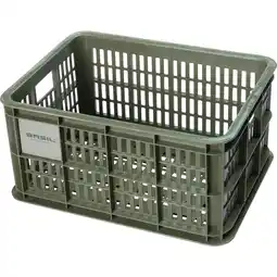 ANWB Basil fietskrat S moss green 17.5L recycled Groen aanbieding