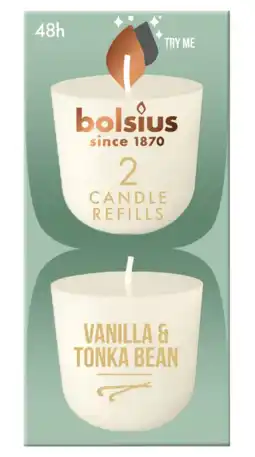 De Online Drogist Bolsius 2 Candle Refills Vanilla & Tonka Bean aanbieding