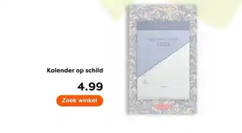 The Read Shop Kalender op schild aanbieding