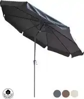 Praxis 4gardenz Parasol Rond 300 Cm Met Volant - Kantelbaar - Upf50+ - Antraciet aanbieding