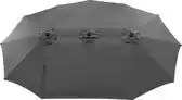 Praxis Happy Garden - Dubbele Parasol 2,7x4,6m Linai Grijs aanbieding