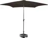 Praxis Kopu Altea Parasol Vierkant 230x230 Cm Met Windvanger - Charcoal Bruin aanbieding
