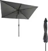 Praxis Happy Garden - Hapuna Rechthoekige Rechte Parasol 2x3m Grijs aanbieding