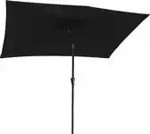 Praxis Happy Garden - Hapuna Rechthoekige Rechte Parasol 2x3m Zwart aanbieding