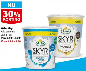 Hoogvliet Arla skyr 1kg aanbieding