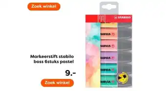 The Read Shop Markeerstift stabilo boss 6stuks pastel aanbieding