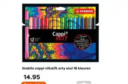 The Read Shop Stabilo cappi viltstift arty etui 18 kleuren aanbieding
