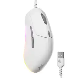 MediaMarkt Steelseries Rival 3 Gen 2 Gamingmuis Wit aanbieding