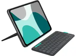 MediaMarkt Logitech Flip Folio Ipad Pro 11-inch (m4) Air (m2 En M3) (5e Generatie) Toetsenbordcase aanbieding