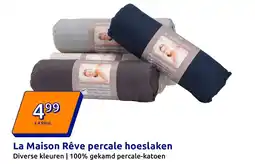 Action La Maison Rêve percale hoeslaken aanbieding