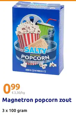 Action Magnetron popcorn zout aanbieding