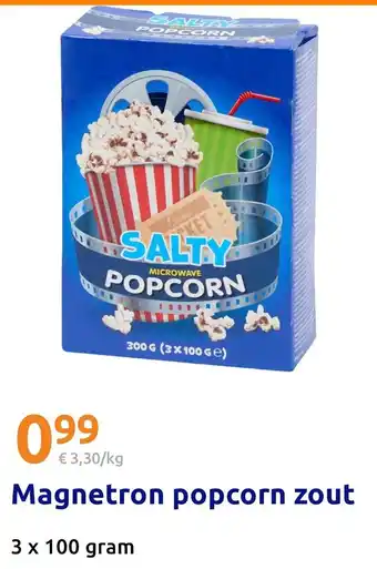 Action Magnetron popcorn zout aanbieding