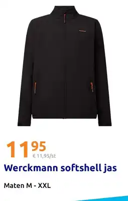 Action Werckmann softshell jas aanbieding