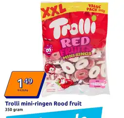 Action Trolli mini-ringen Rood fruit aanbieding