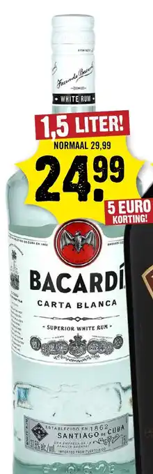 Dirck 3 Bacardi carta blanca aanbieding