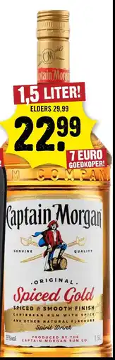 Dirck 3 Captain Morgan Spiced & smooth finish aanbieding