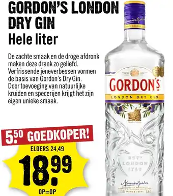Dirck 3 Gordon's london dry gin aanbieding