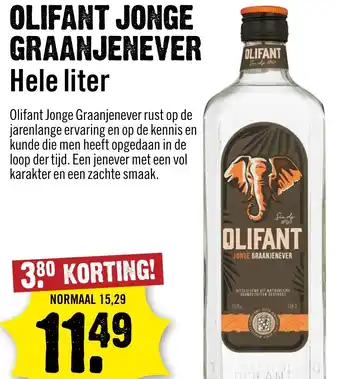 Dirck 3 Olifant Jonge Graanjenever aanbieding