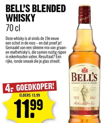 Dirck 3 Bell's blended whisky aanbieding
