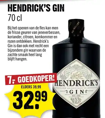 Dirck 3 Hendrick's gin aanbieding