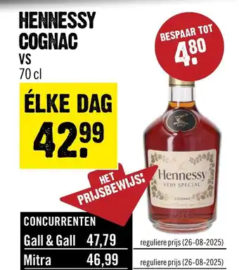 Dirck 3 Hennessy cognac aanbieding