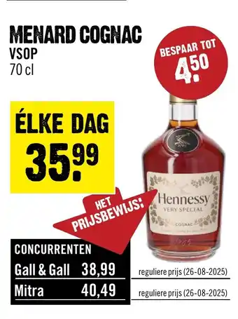 Dirck 3 Menard cognac aanbieding